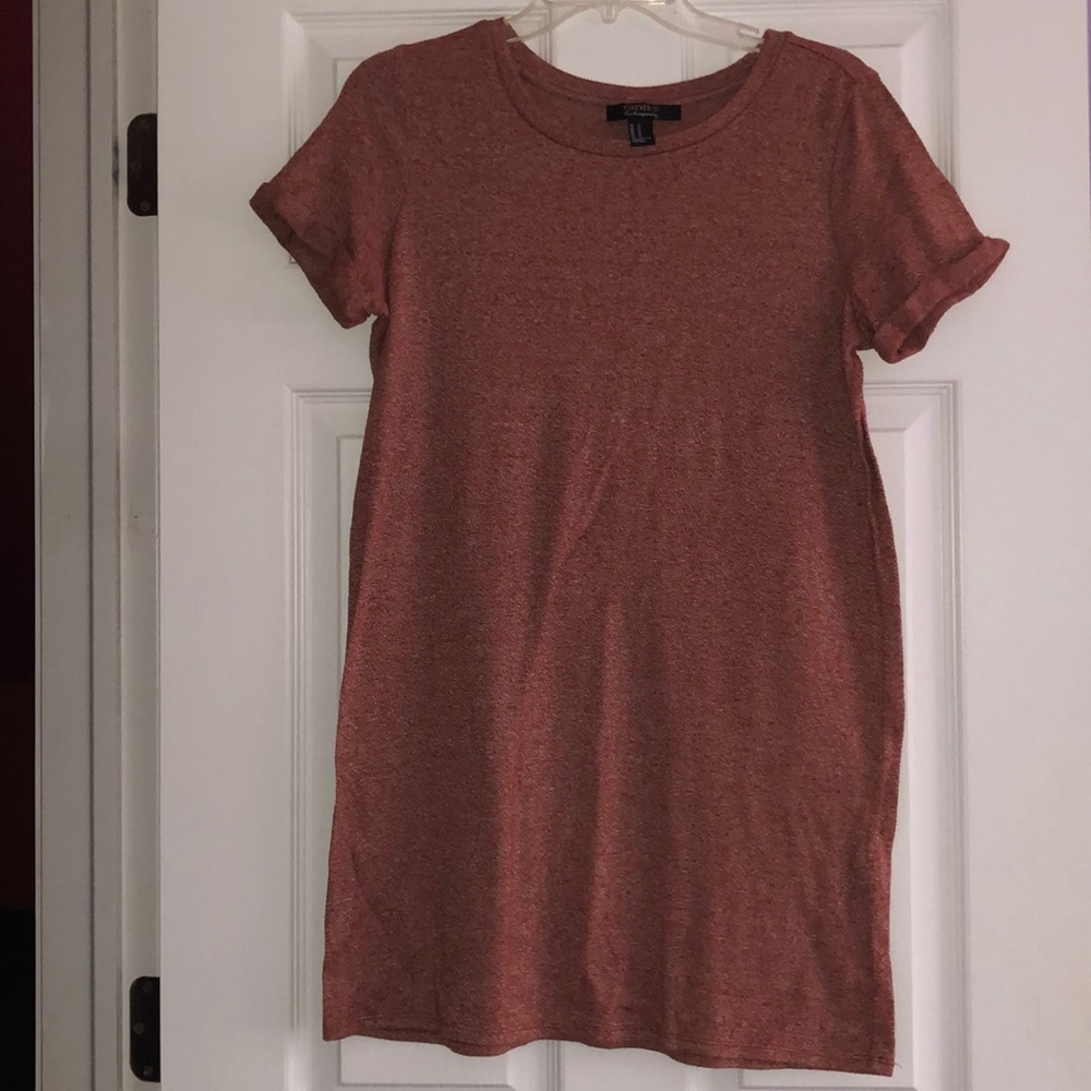 Maroon t-shirt dress